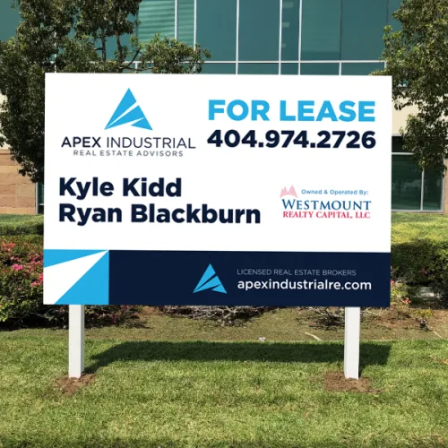 Apex Industrial For Lease property signage