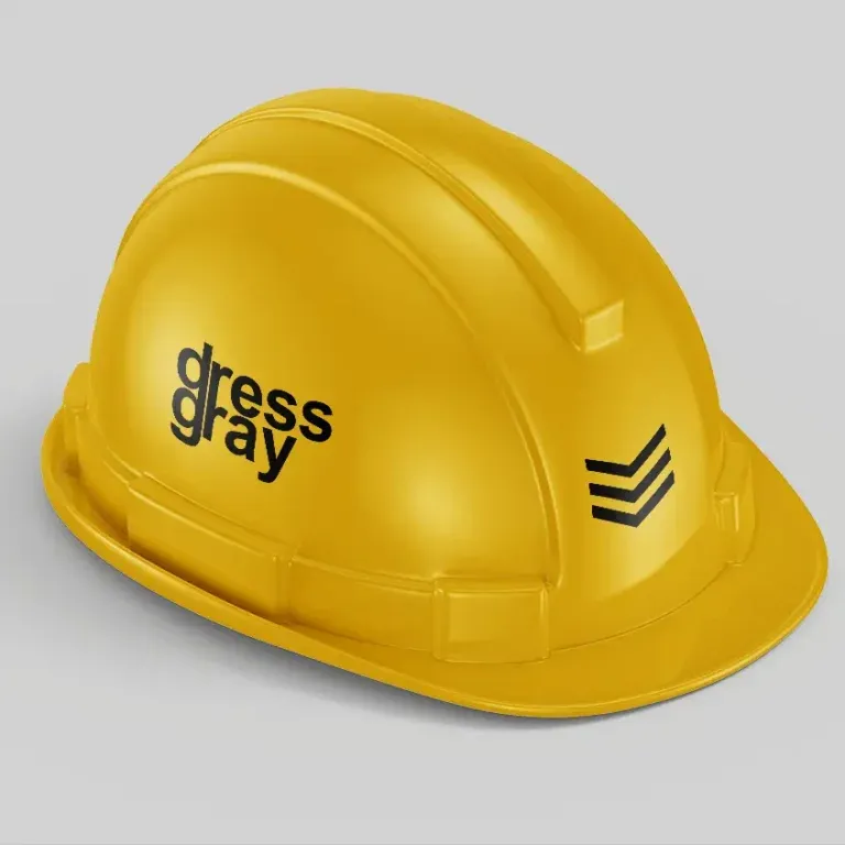 dress gray branded hard hat