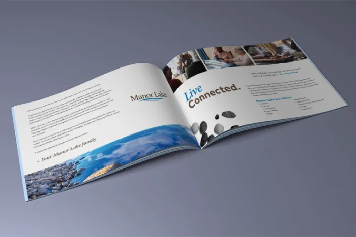 Manor Lake brochure interior spread