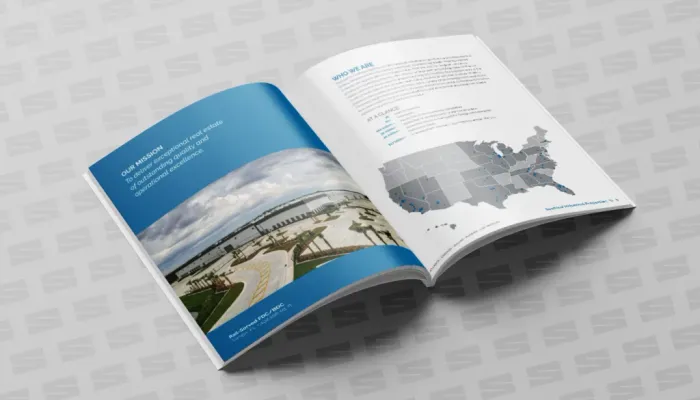 Seefried Industrial Properties brochure interior spread